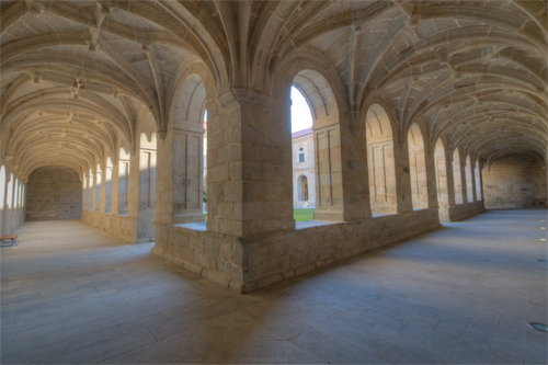Pandas norte y oeste del claustro reglar del monasterio de san Clodio de Leiro
